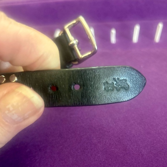 Coach Black Leather Bracelet with Silver Accents - Picture 11 of 16
